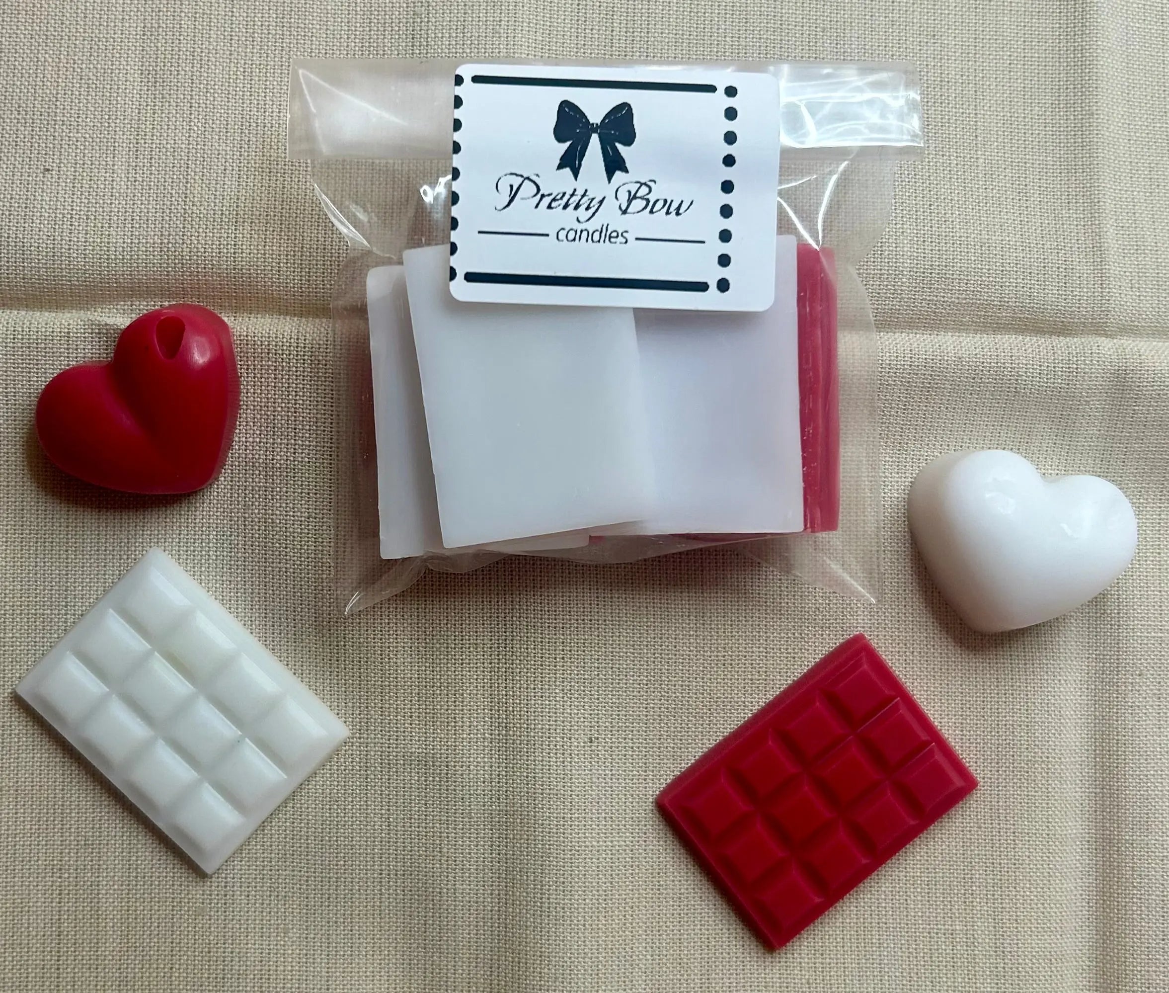 Strawberries and Cream Wax Melts – Chocolate Dessert Snap Bar, Bakery Scented Wax Tarts Pretty Bow Candles