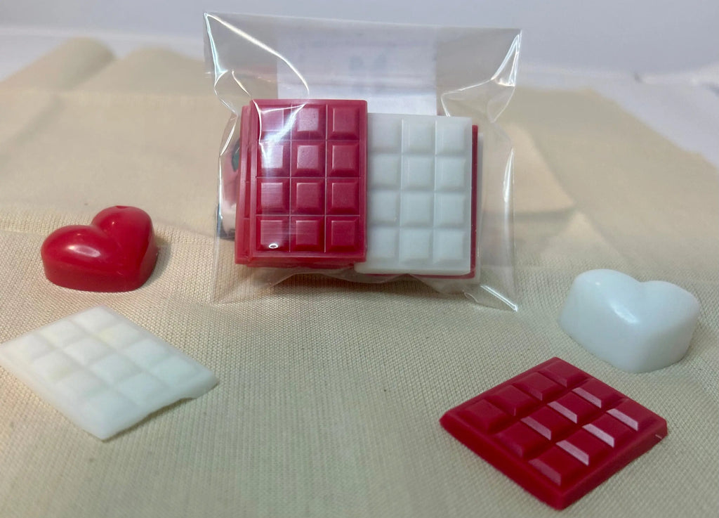Strawberries and Cream Wax Melts – Chocolate Dessert Snap Bar, Bakery Scented Wax Tarts Pretty Bow Candles