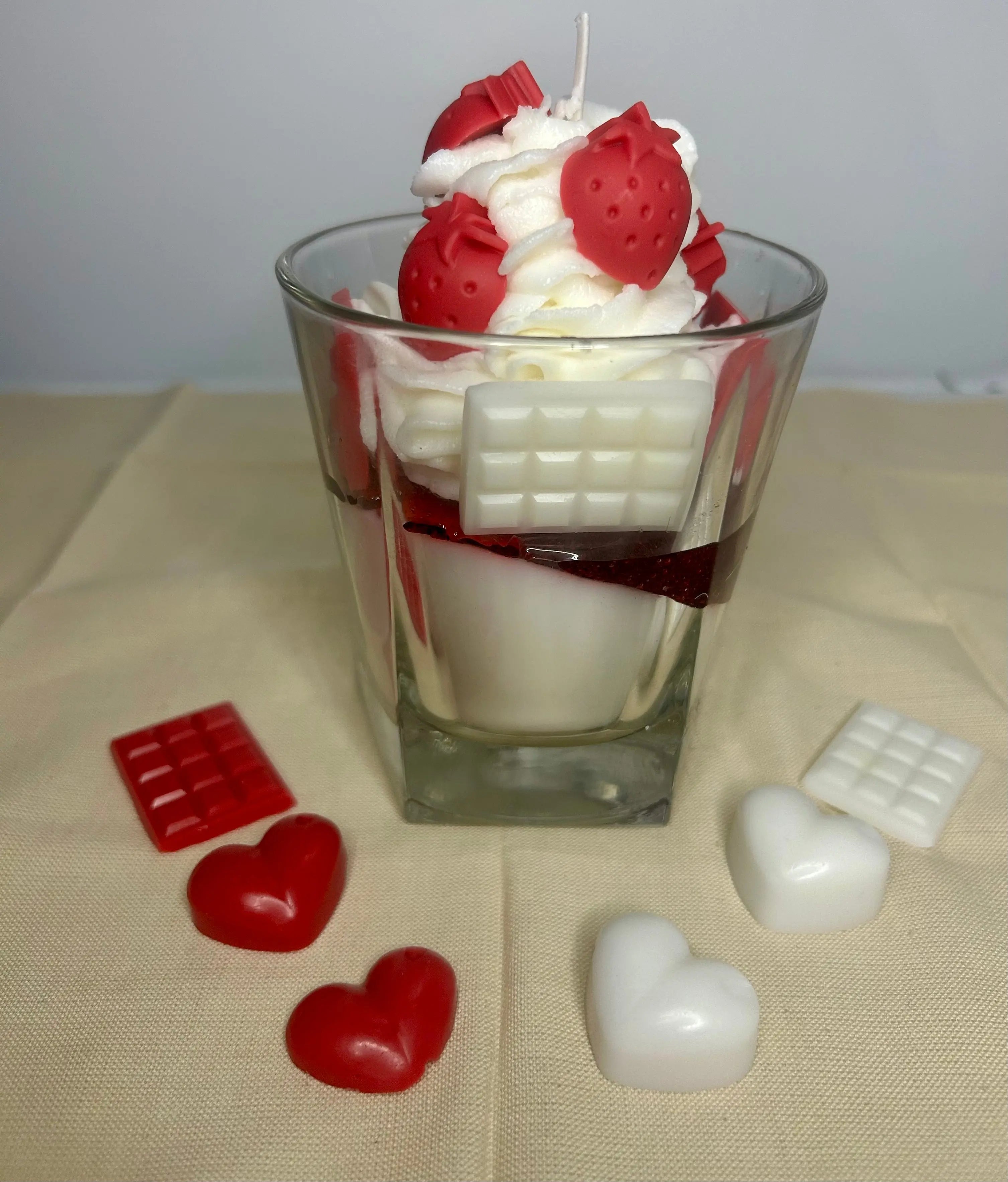 Strawberry Shortbread Dream Pretty Bow Candles