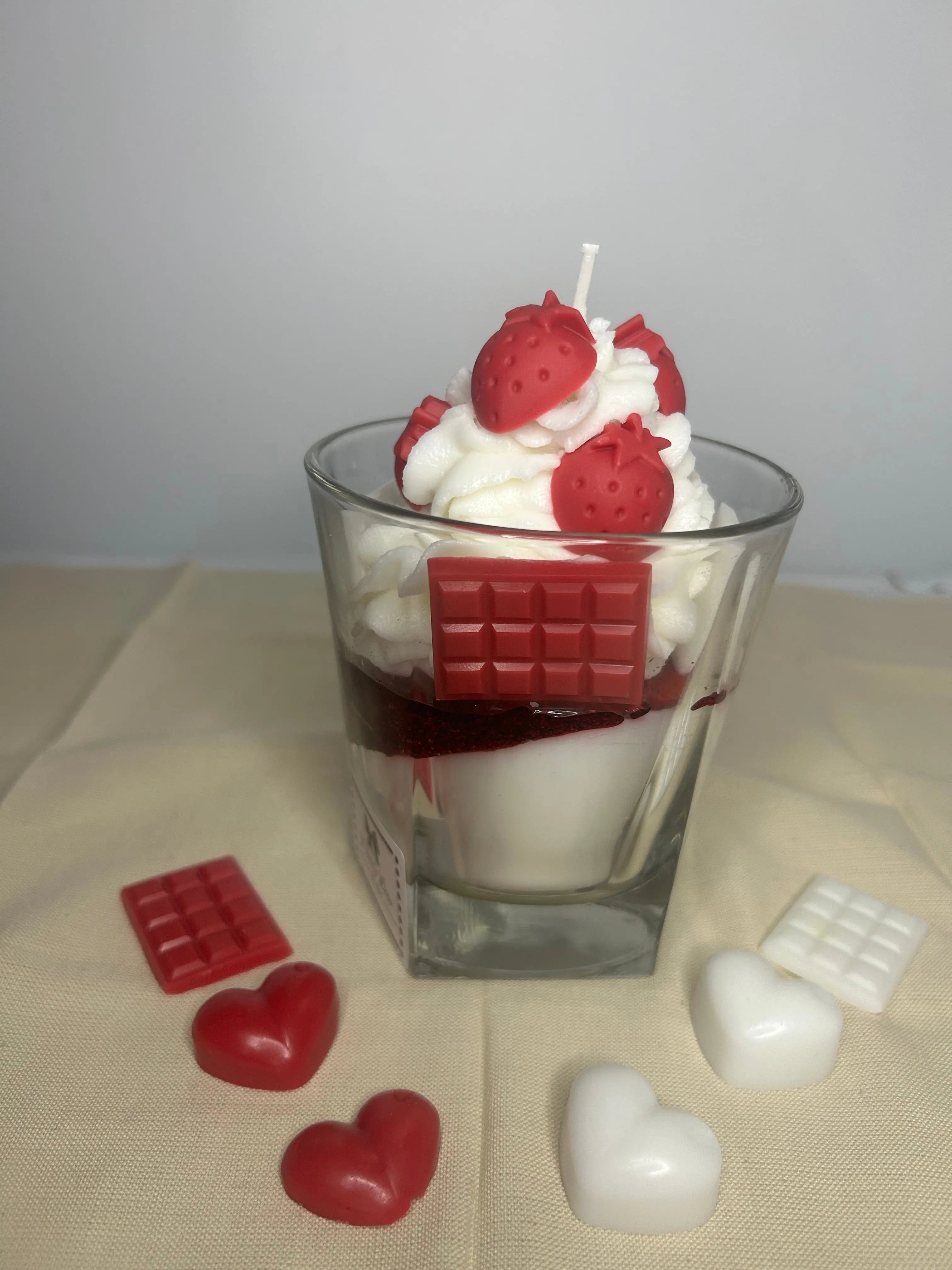 Strawberry Shortbread Dream Pretty Bow Candles