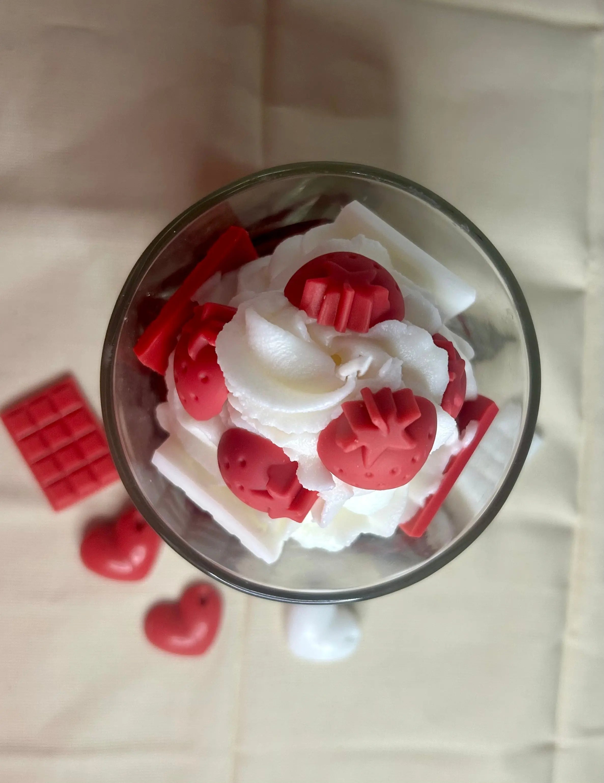 Strawberry Shortbread Dream Pretty Bow Candles